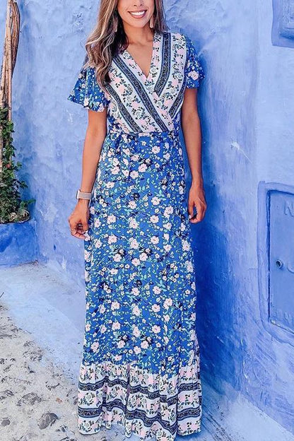 LB | Bohemian Floral Maxi Dress