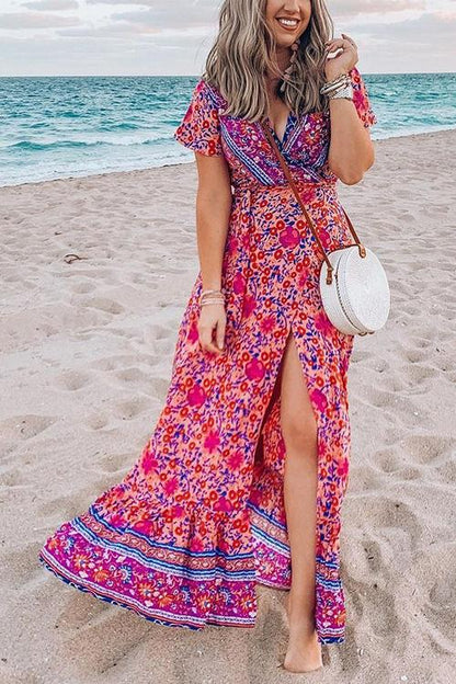 LB | Bohemian Floral Maxi Dress