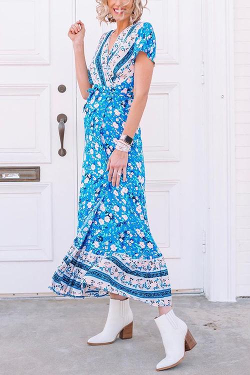 LB | Bohemian Floral Maxi Dress