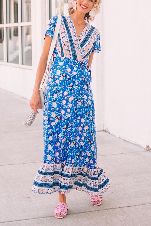LB | Bohemian Floral Maxi Dress