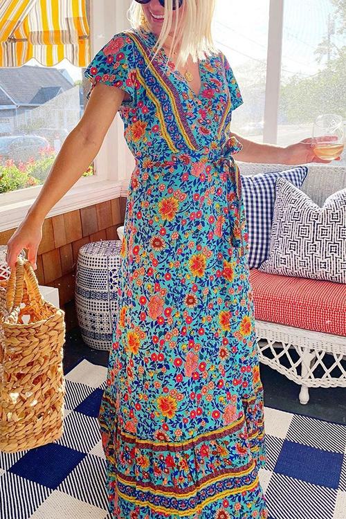 LB | Bohemian Floral Maxi Dress