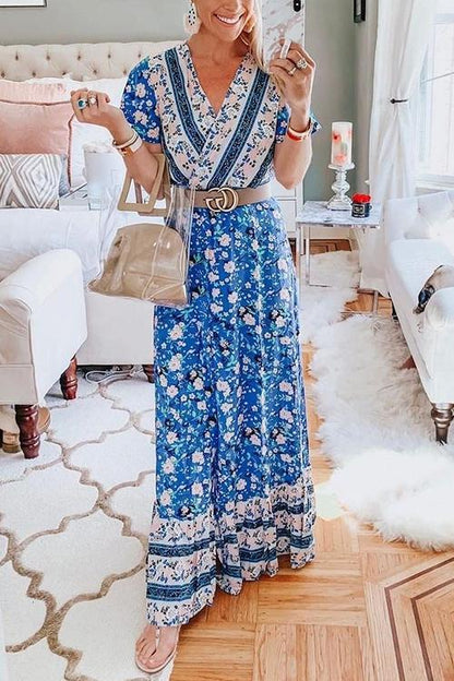 LB | Bohemian Floral Maxi Dress