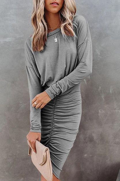 LB | Zebrana mini sukienka batwing z liną na ramieniu