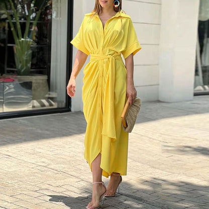 LB | Elegancka sukienka maxi CHARLOT: stylowa sukienka z uroczą kokardką