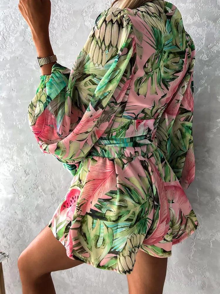 LB | Damski kombinezon z nadrukiem w stylu boho