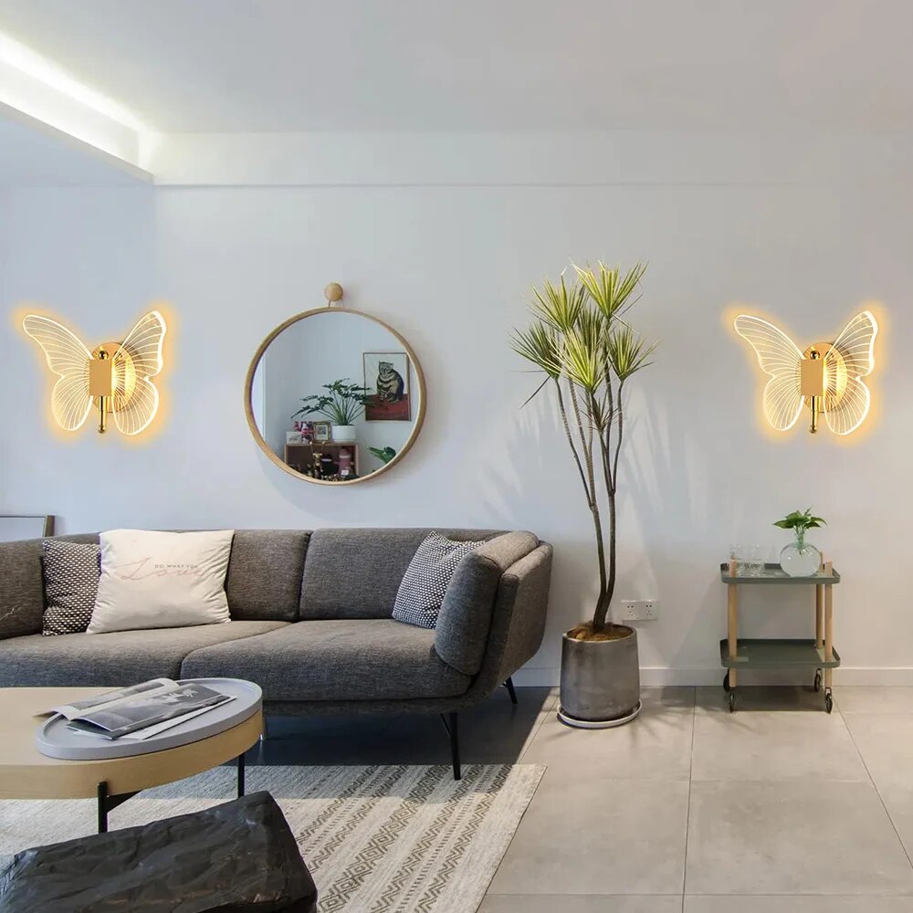 FlutterLuxe - Lampy wiszące w kształcie motyli