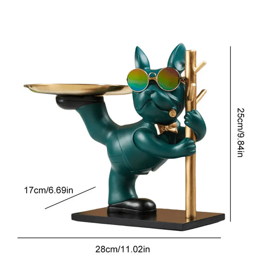 BarkBlend - Statuetka psa Dekoracyjna metalowa taca
