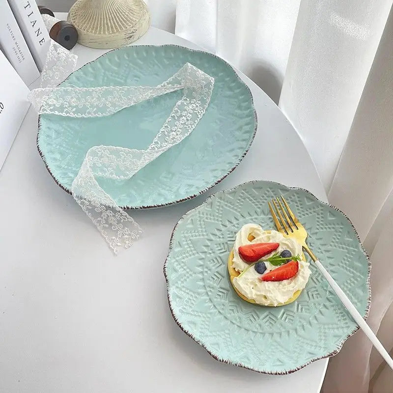 SavorSwirl - Ceramiczny talerz deserowy