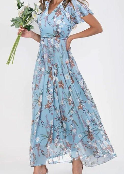 LB | Elegancka sukienka midi w kwiaty