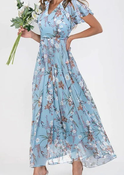 LB | Elegancka sukienka midi w kwiaty