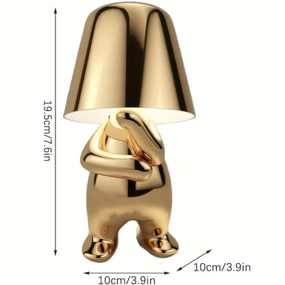 GoldenGrace - Lampa stołowa ze złotą statuetką