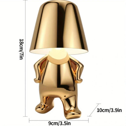 GoldenGrace - Lampa stołowa ze złotą statuetką