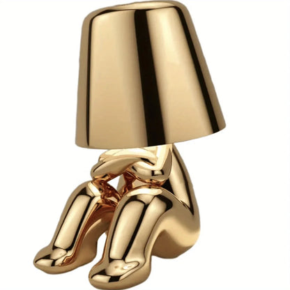 GoldenGrace - Lampa stołowa ze złotą statuetką