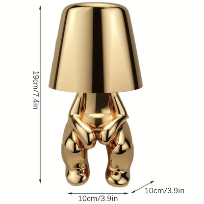 GoldenGrace - Lampa stołowa ze złotą statuetką