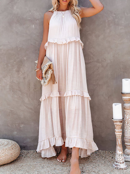 LB | New Ruched Maxi Dress Ladies