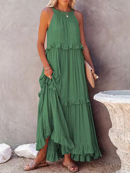 LB | New Ruched Maxi Dress Ladies