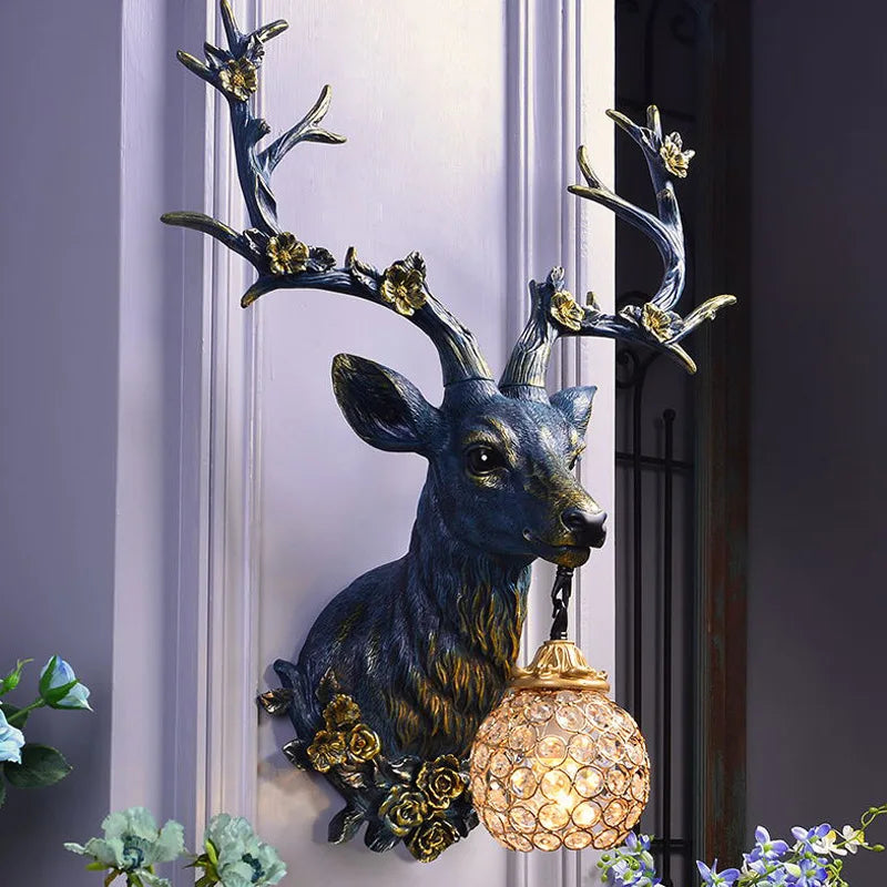 ModernCharm - Rustykalna lampa z jeleniem