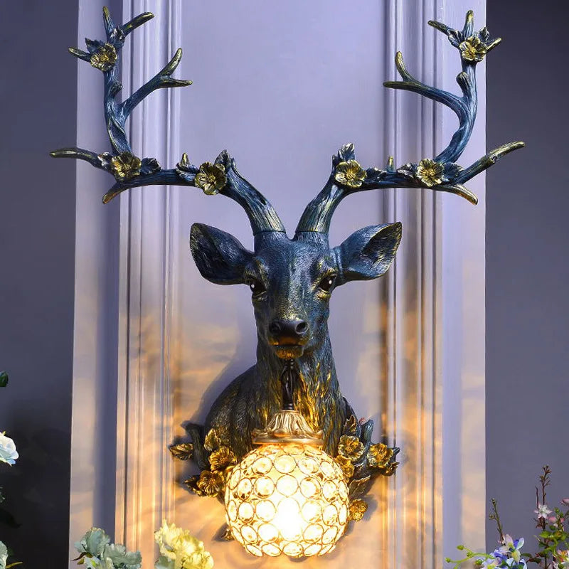 ModernCharm - Rustykalna lampa z jeleniem