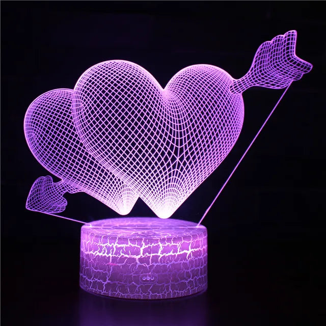 LoveGlow - Lampka nocna LED ze słodkim sercem