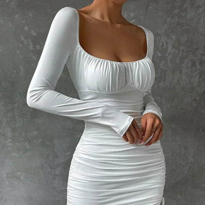 LB | Biała sukienka mini bodycon