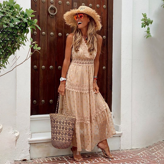 LB | Elegancka letnia sukienka maxi dla kobiet
