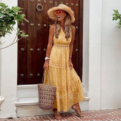 LB | Elegancka letnia sukienka maxi dla kobiet