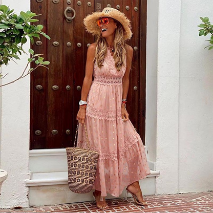 LB | Elegancka letnia sukienka maxi dla kobiet