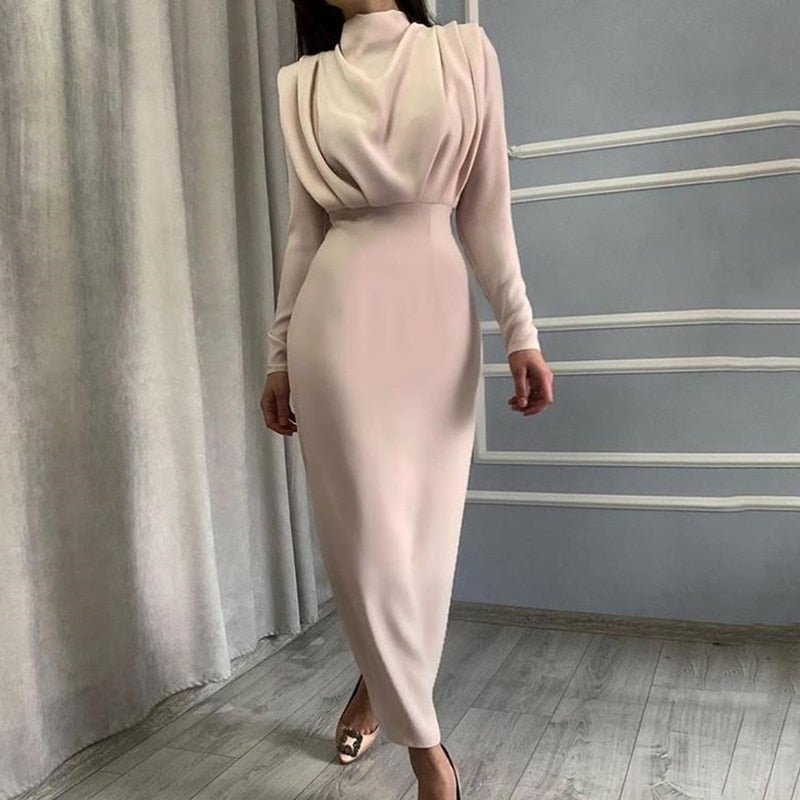 LB | Damska sukienka maxi | Sukienka maxi z długim rękawem | Sukienka maxi w kwiaty | Sukienki maxi