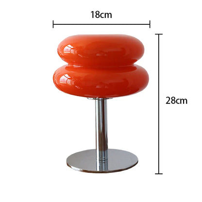 SweetGlow - szklana lampa stołowa Macaron