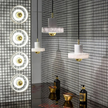 MarbleElegance | Inspirowana lampa wisząca wykonana z marmuru