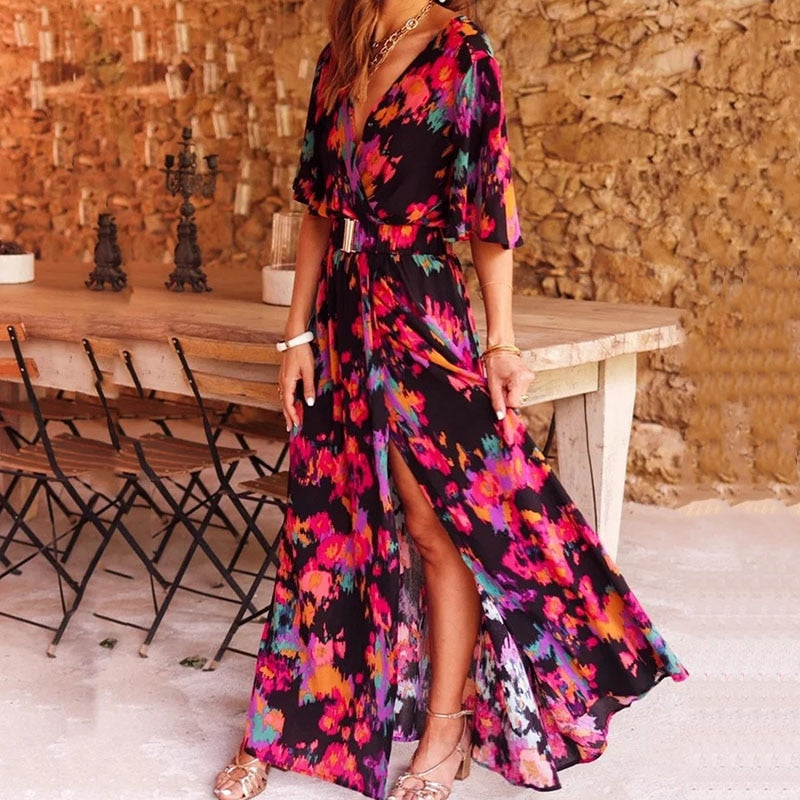 LB | Elegancka sukienka maxi