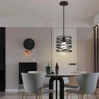 VintageWhirl - Lampa z wirującą spiralą w stylu vintage