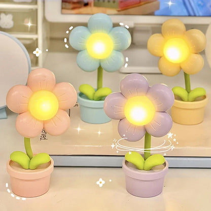 BloomLite - Mała kwiatowa lampa stołowa