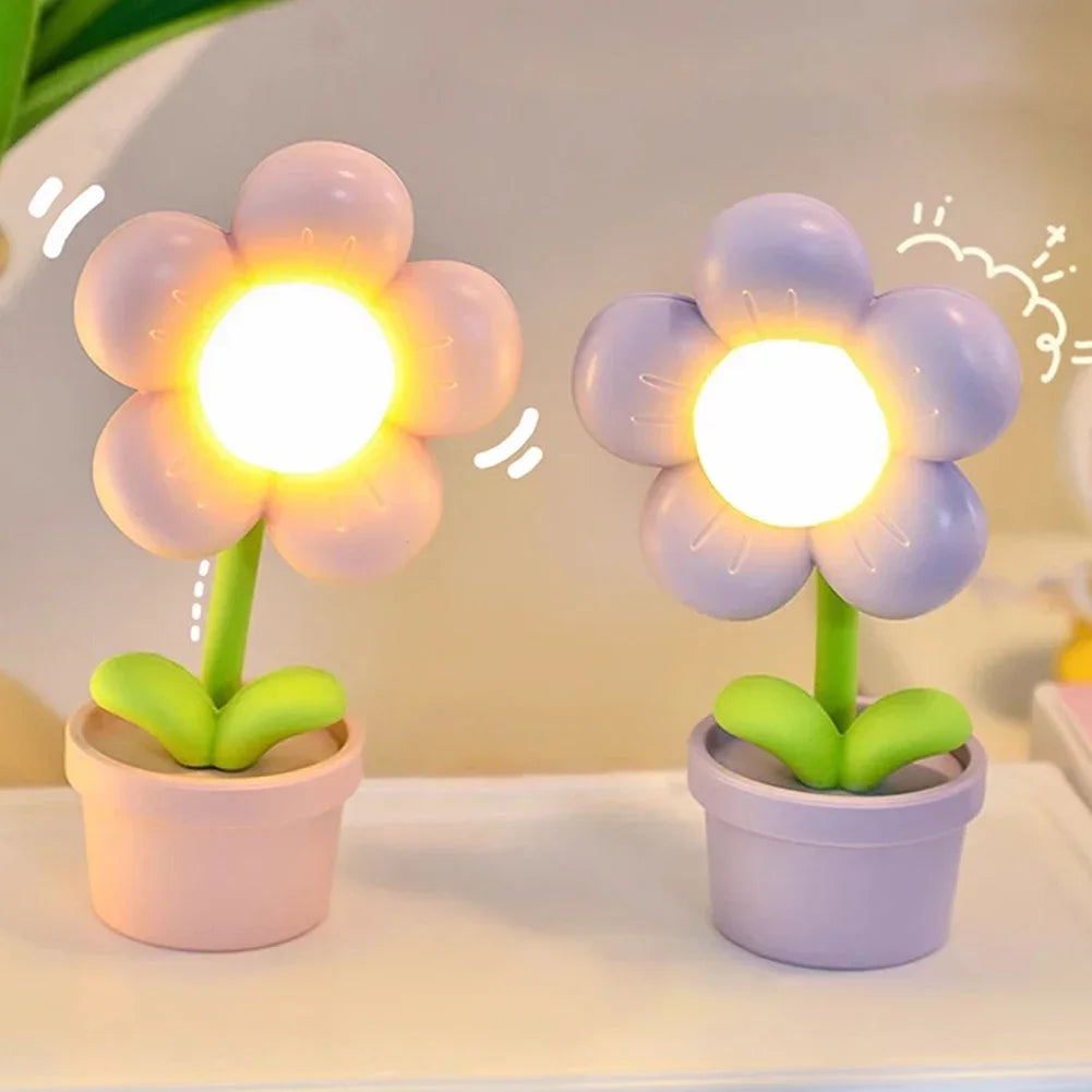 BloomLite - Mała kwiatowa lampa stołowa