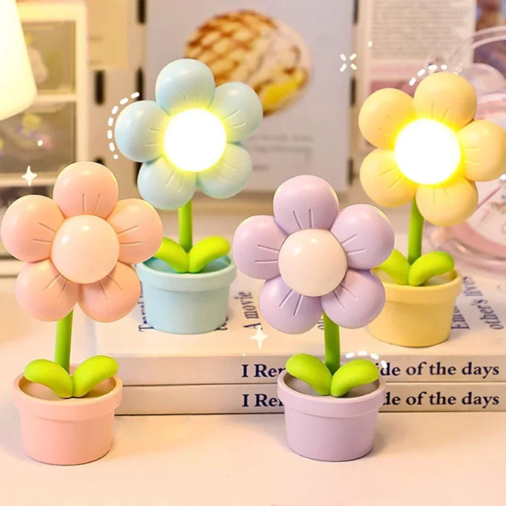 BloomLite - Mała kwiatowa lampa stołowa