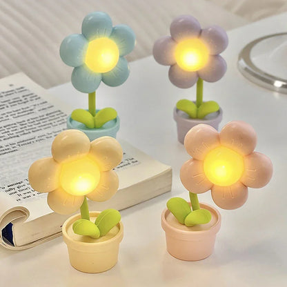 BloomLite - Mała kwiatowa lampa stołowa