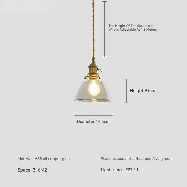 CrystalGlow - Szklana lampa wisząca