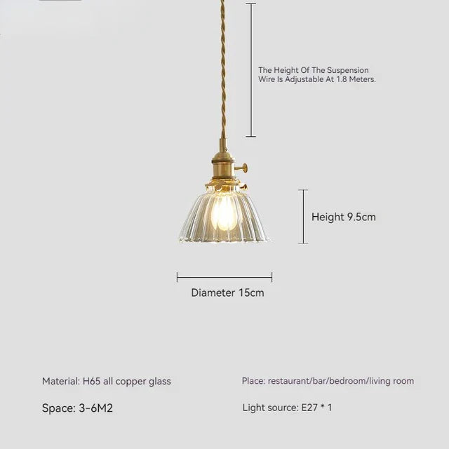 CrystalGlow - Szklana lampa wisząca