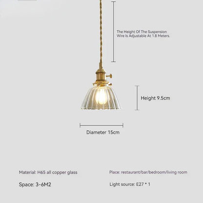 CrystalGlow - Szklana lampa wisząca
