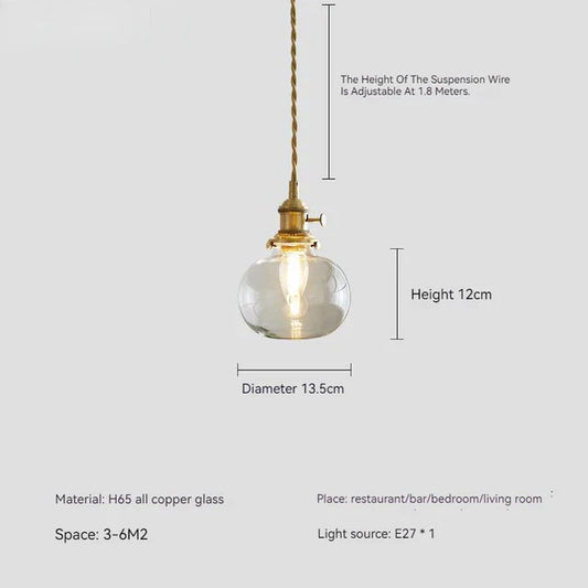 CrystalGlow - Szklana lampa wisząca