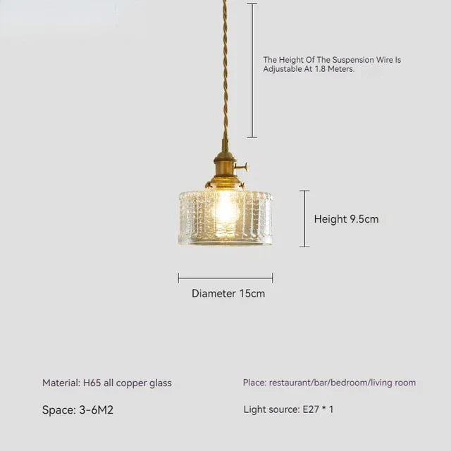 CrystalGlow - Szklana lampa wisząca