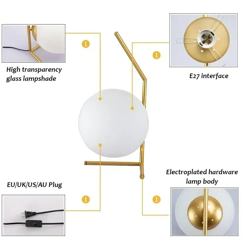ClearEleganz - Nowoczesna minimalistyczna lampa stołowa
