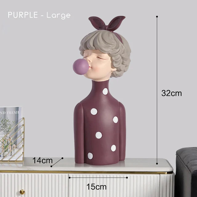 Gum Diva Sculpture - Rzeźba dziewczyny z gumy do żucia