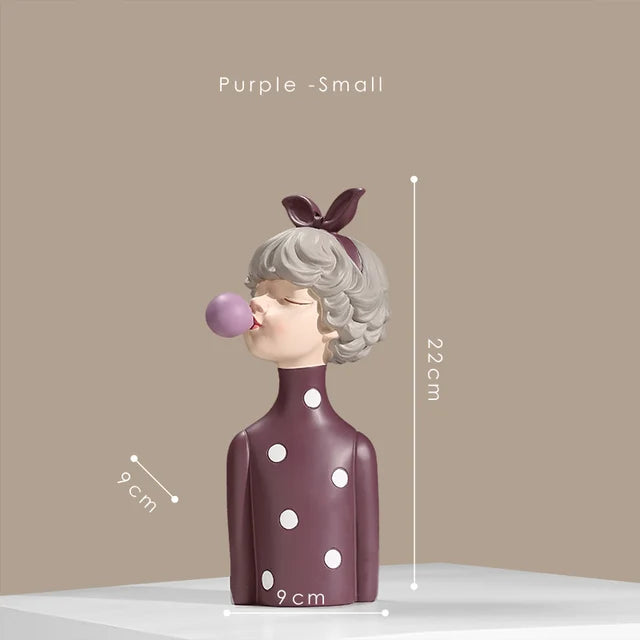 Gum Diva Sculpture - Rzeźba dziewczyny z gumy do żucia