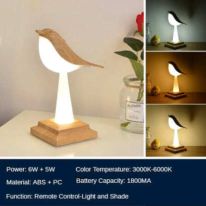 PlumeIlluminate - Lampa stołowa Ekster z ptakiem