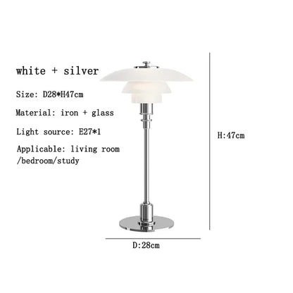 CelestialGlimmer - Skandynawska prosta szklana lampa stołowa