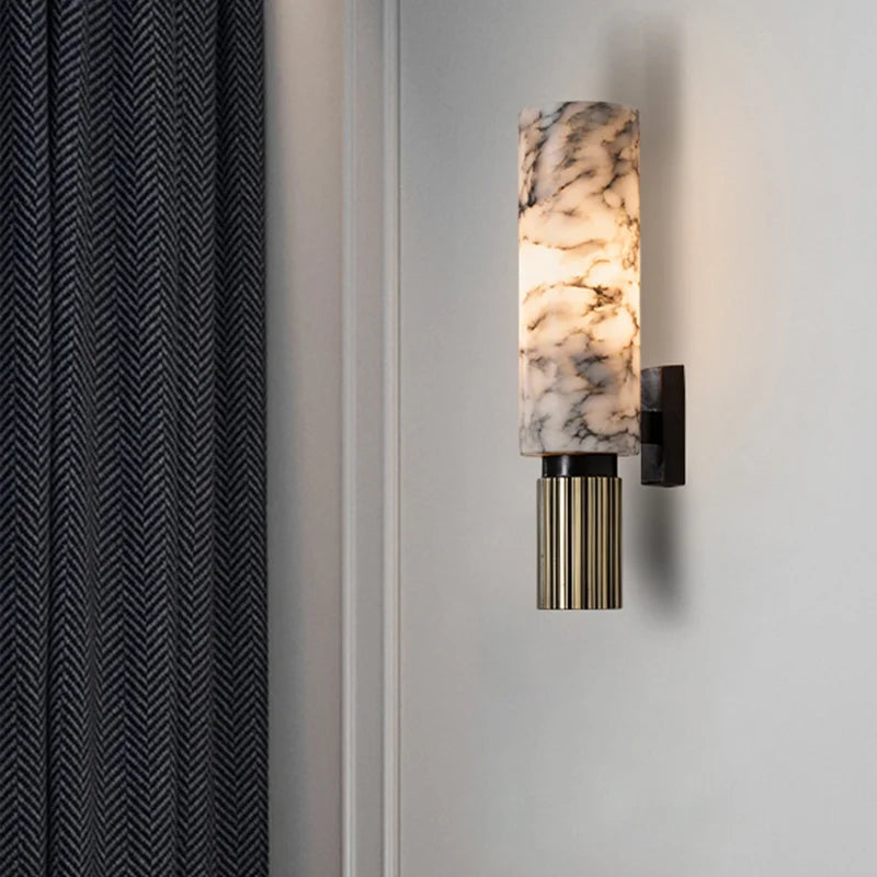 LuxeMarble - Marmurowa lampa ścienna