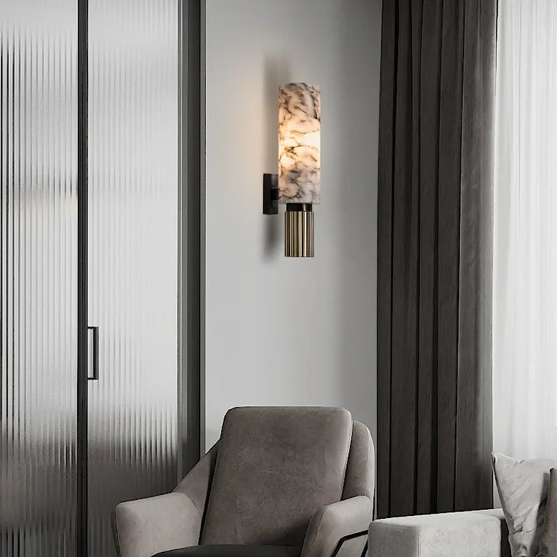 LuxeMarble - Marmurowa lampa ścienna
