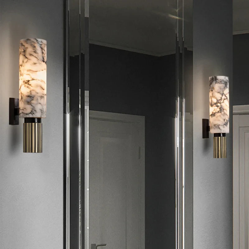LuxeMarble - Marmurowa lampa ścienna