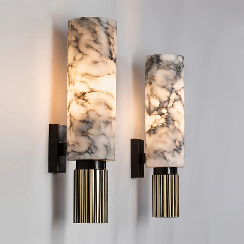 LuxeMarble - Marmurowa lampa ścienna